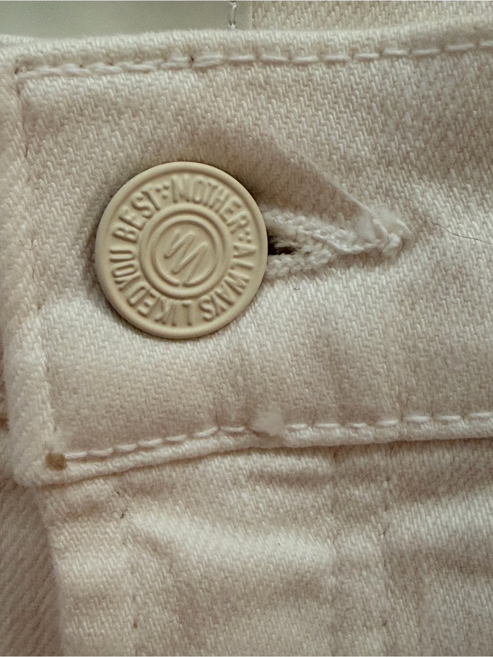 MOTHER White High-Rise Split-Hem Chinos - Picture 3 of 9